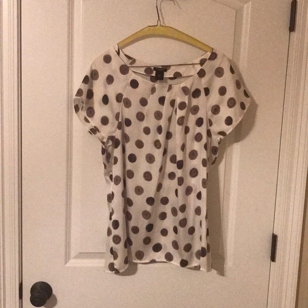 Black gray and white blouse